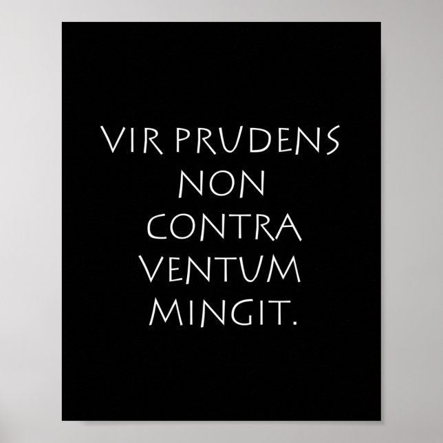 Poster Vir prudens non contra ventum mingit (Frente)