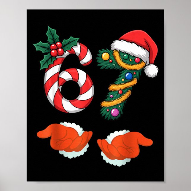 Poster Viral 67 Bengalas Natal Árvore De Natal Com Mão Ho (Frente)