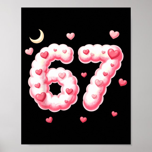 Poster Viral 67 Kawaii Hearts Valentine's Day Girls Humor (Frente)