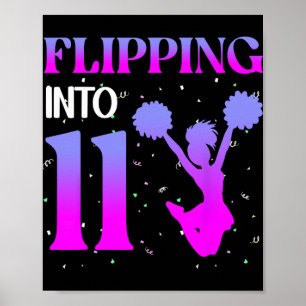 Poster Virando 11 Cheerleader 11º Aniversário 11 Anos de