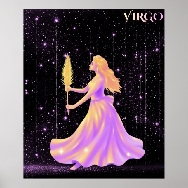 Poster Virgem Celestial – Arte Astrológica (Frente)