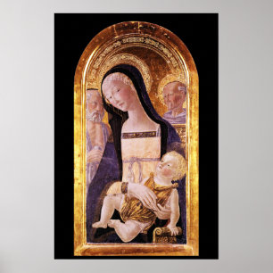 Póster VIRGEM COM FILHO E SANTOS por Neroccio de Landi