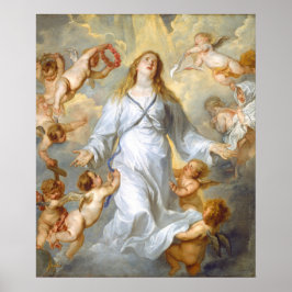 Poster Virgem como Intercessora - Anthony van Dyck Arte F