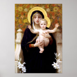 Poster Virgem dos Lírios - William-Adolphe Bouguereau