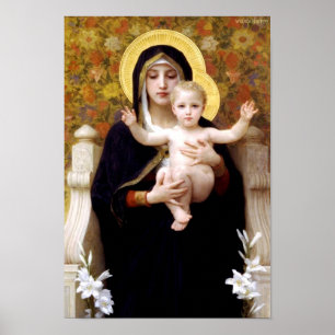 Poster Virgem dos Lírios - William-Adolphe Bouguereau
