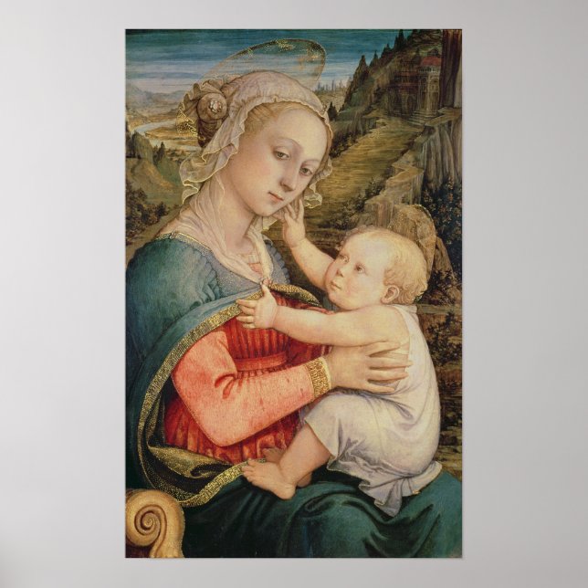 Poster Virgem e Criança, c.1465 (Frente)