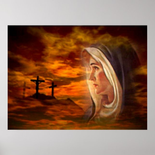 Póster Virgem Maria Abençoada - Mãe de Deus (Frente)