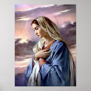 Póster Virgem Maria Abençoada - Mãe de Deus