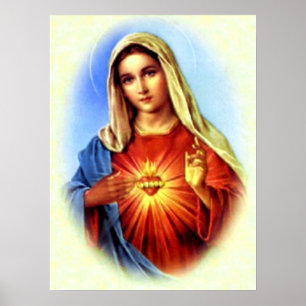 Póster Virgem Maria abençoada - mãe do deus