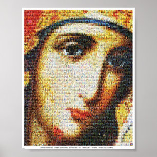 Póster Virgem Maria com santos
