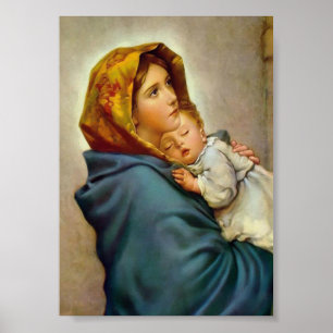 Poster Virgem Maria e Criança Madonna das Ruas