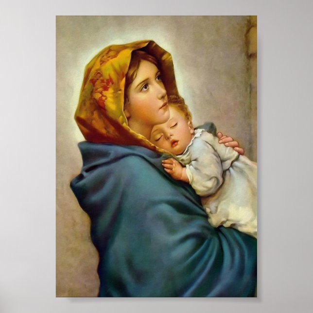 Poster Virgem Maria e Criança Madonna das Ruas (Frente)