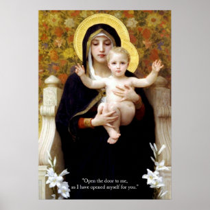Póster Virgem Maria e Jesus Cristo