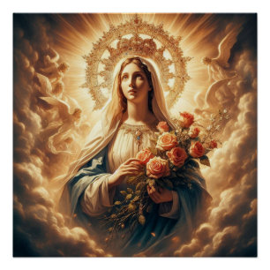 Póster Virgem Maria Jesus