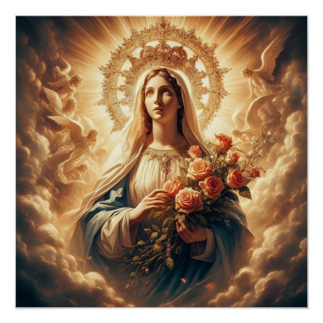 Póster Virgem Maria Jesus (Frente)