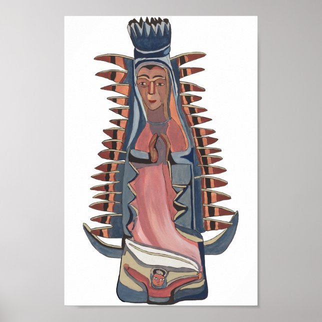 Poster Virgem Maria Nossa Senhora de Guadalupe pintura (Frente)