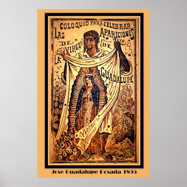 Poster Virgem Maria Nossa Senhora-José Guadalupe Posada P (Frente)