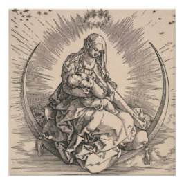 Póster Virgem na Lua Crescente por Albrecht Dürer