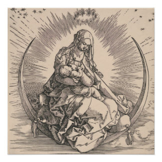 Póster Virgem na Lua Crescente por Albrecht Dürer