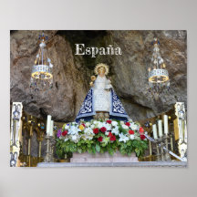 póster Virgen de Covadonga en Asturias, España