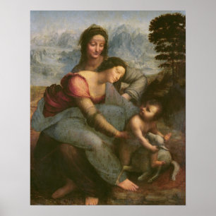 Poster Virgin e criança com St Anne, c.1510