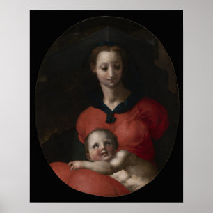 Poster Virgin e criança, conhecidos como Madonna del