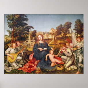 Póster Virgin e criança e anjos, 1536-38