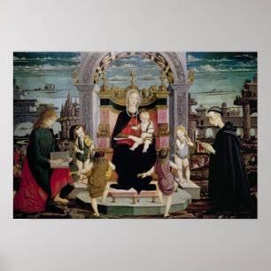 Póster Virgin e criança Enthroned