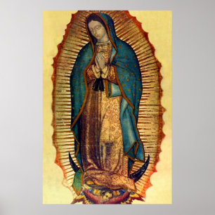 Poster Virgin Mary Guadalupe Tilma Full Image