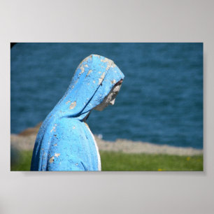 Poster Virgin Mary overlooking the Atlantic Ocean