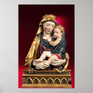 Póster VIRGIN WITH CHILD ,Red Ruby Christmas