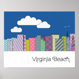 Poster Virginia Beach Skyline