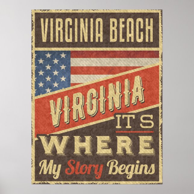 Poster Virginia Beach Virginia (Frente)