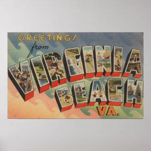 Poster Virginia Beach, Virgínia - grandes cenas da letra