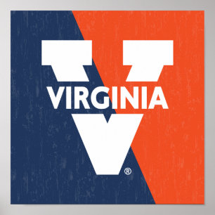 Poster Virginia Cavaliers Color Block