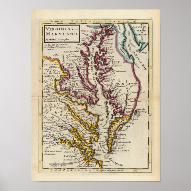 Póster Virginia e Maryland (Frente)