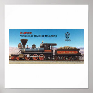 Poster Virginia e Truckee - Motor da ferrovia Empire impr