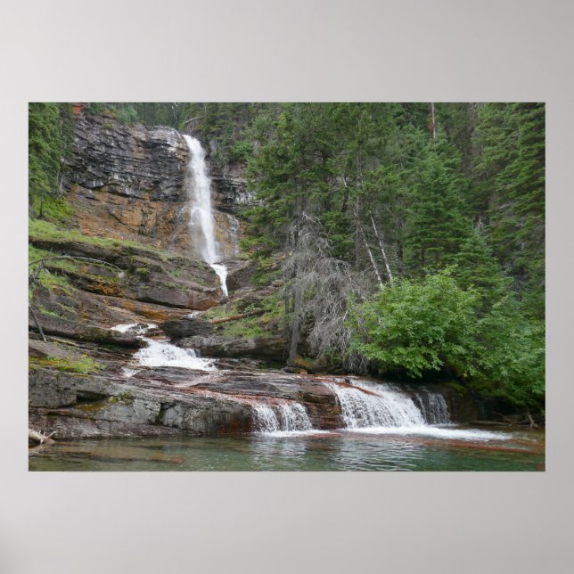 Poster Virginia Falls II at Glacier National Park (Frente)