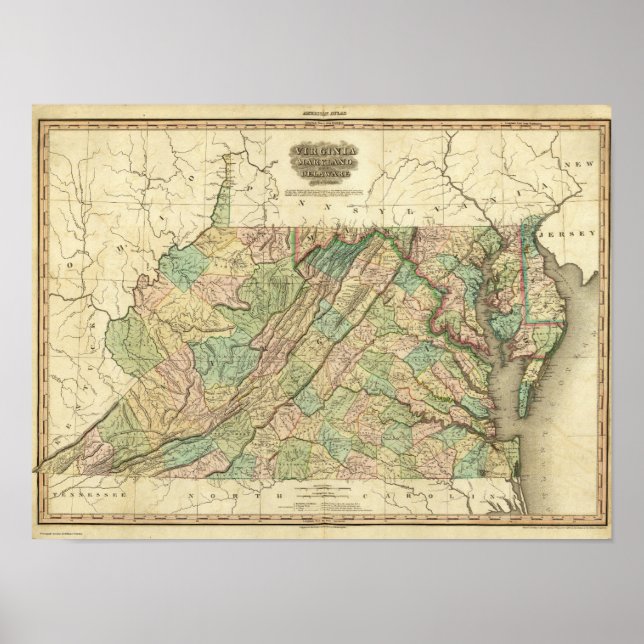Póster Virginia, Maryland e Delaware (Frente)