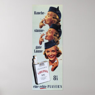 Poster VIRGÍNIA N.º 6, Cigarro Americano