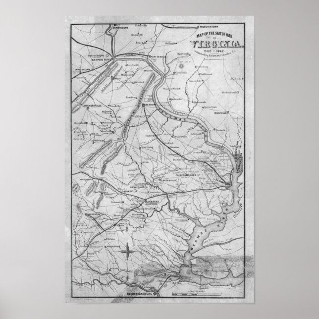 Póster Virgínia na Guerra Civil (Frente)