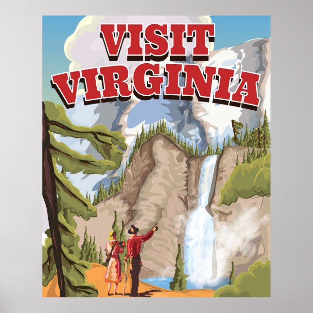 Póster Virginia State viagens vintage (Frente)