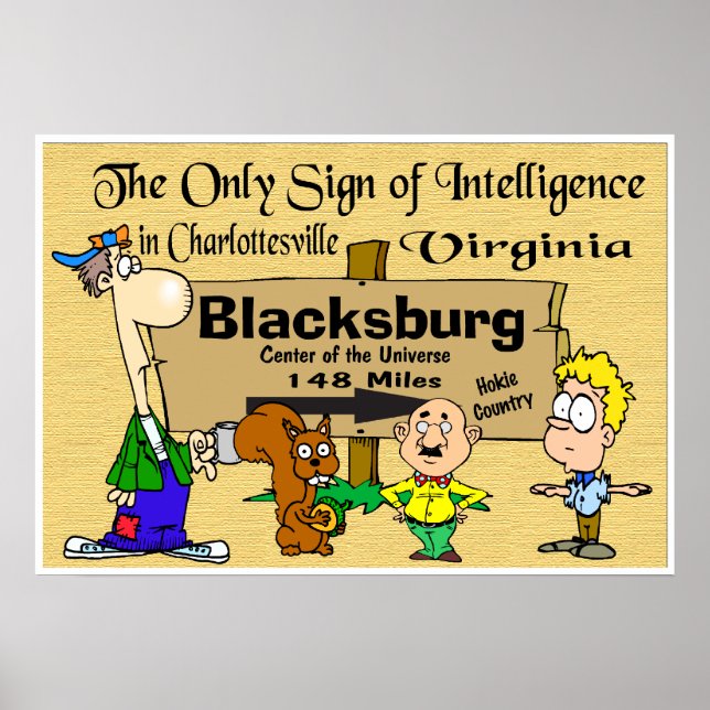 Poster Virginia Tech Rivalry com Virginia (Frente)