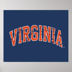 Poster Virginia Wordmark Distress