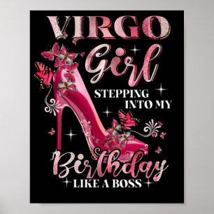 Poster Virgo Girl Entrando No Meu Aniversário Como Um Ch