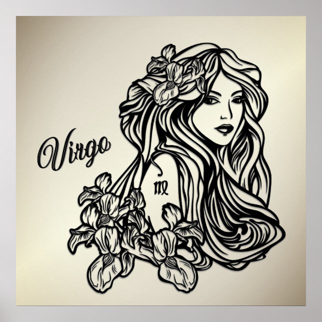 Poster Virgo O Ouro Virgem Zodiac (Frente)