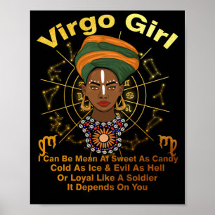 Poster Virgo Queen Sweet Como Adormecida Negra Aniversári