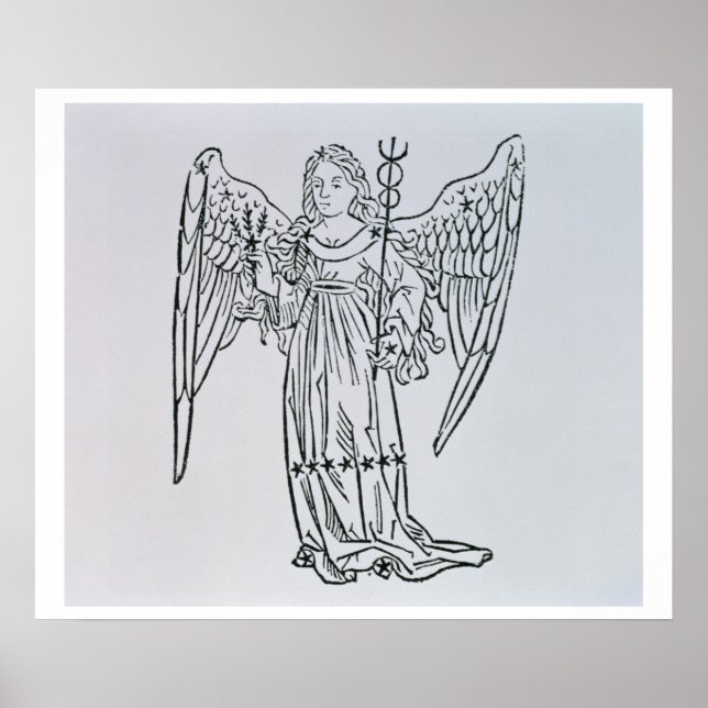 Póster Virgo (Virgem), uma ilustração do Poeti (Frente)