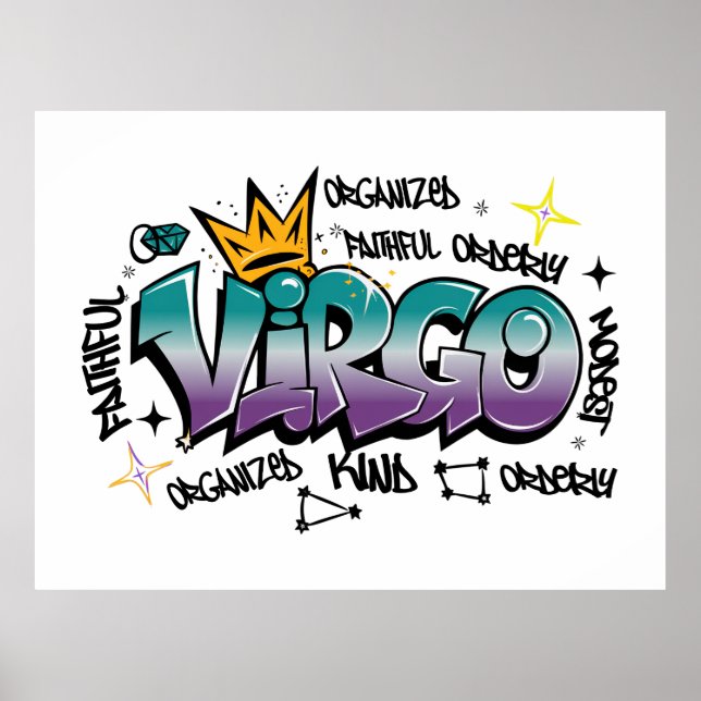 Poster Virgo zodiac graffiti (Frente)