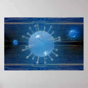 Póster Vírus de computador